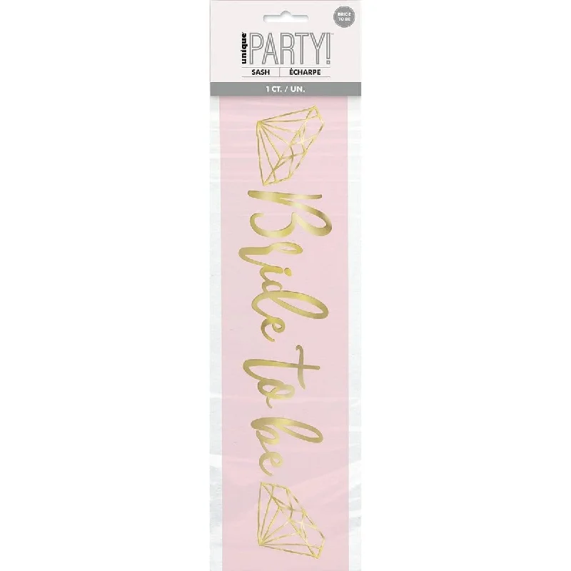 Glitter DressPink & gold Bride to be sash