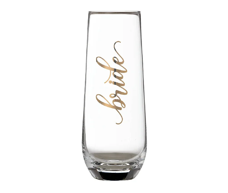 Tall Women DressLillian Rose Gold Bride Stemless Champagne Glass | 1ct