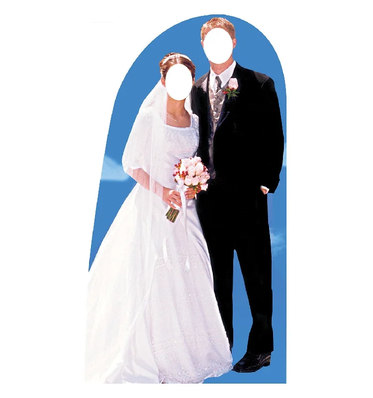 Designer DressBride and Groom Stand-In Cardboard Cutout *Made to order-please allow 10-14 days for processing*