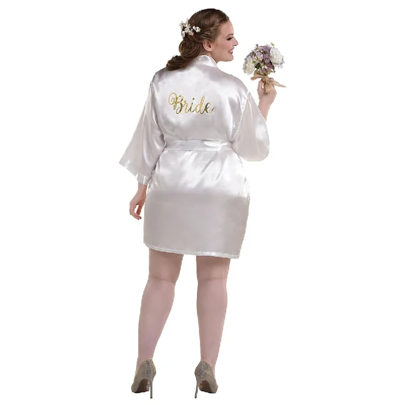 Velvet DressBridal Shower Plus Size Bride's Robe, Luxurious Shower Collection