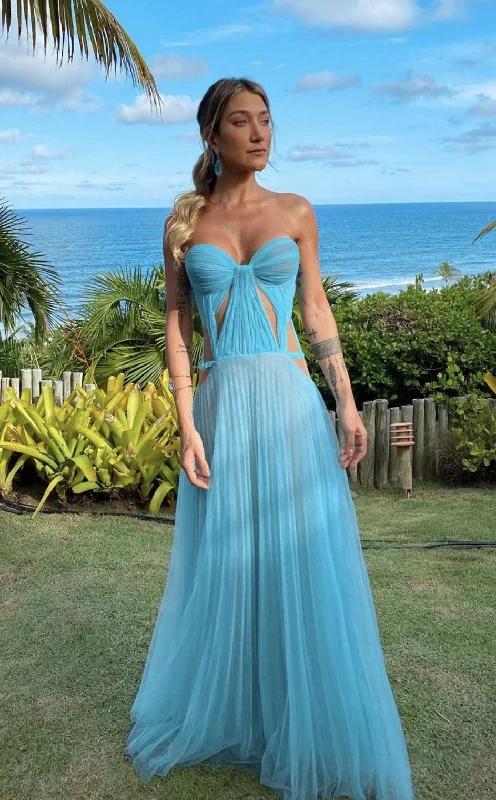 women's stylish dressesSexy A-line Tulle Prom Dress,Summer Beach Dress Y5358