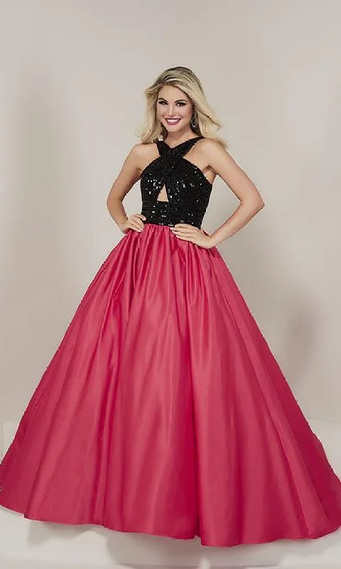 women's high-low dressesSequin-Bodice Ball Gown: Tiffany 16327