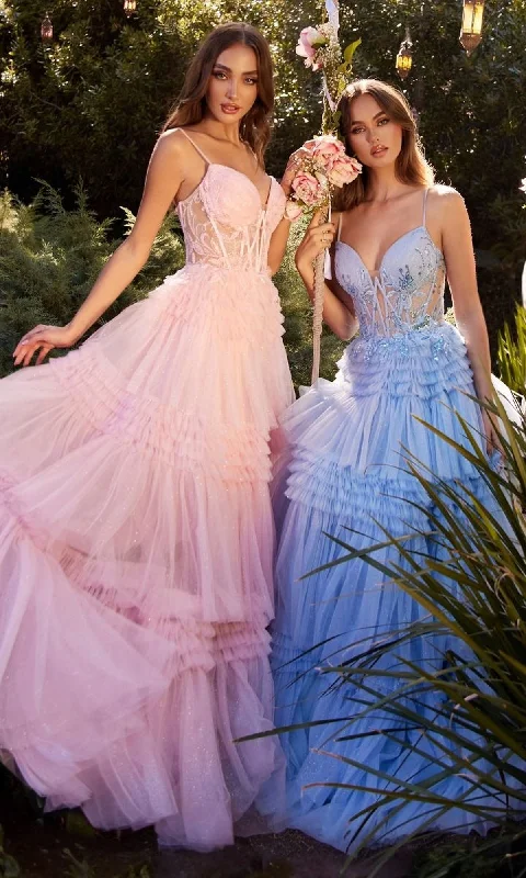 Bohemian DressLong Ruffled Prom Ball Gown: Andrea and Leo A1247