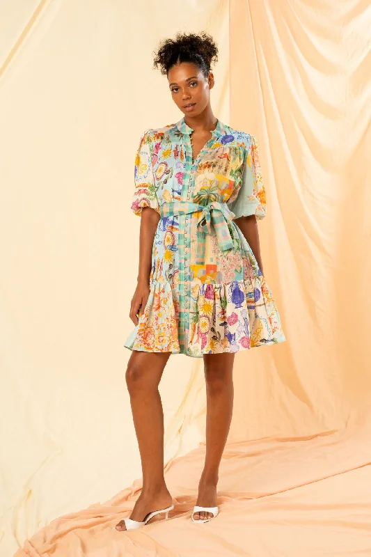 women's short-sleeved dressesNella Mini Shirt Dress