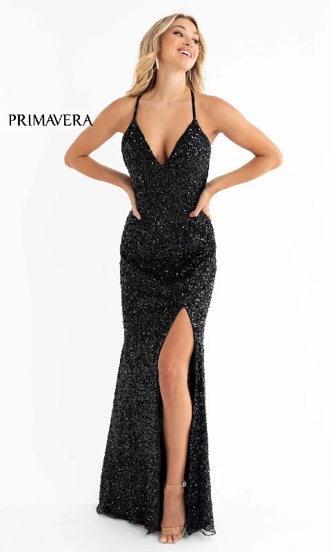 Off-The-Shoulder DressBackless Tight Long Sequin Prom Dress 3291D