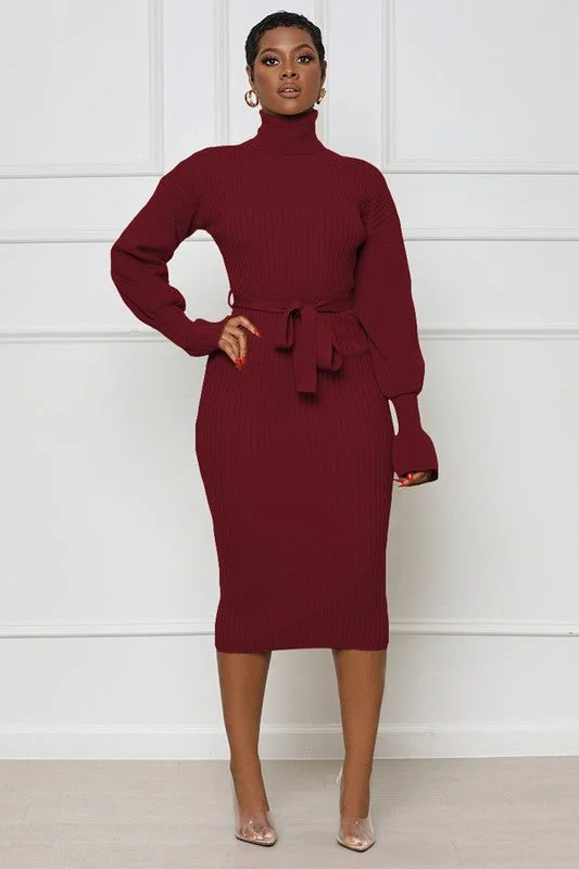 women's stylish dressesLONG MAXI SWEATER DRESS