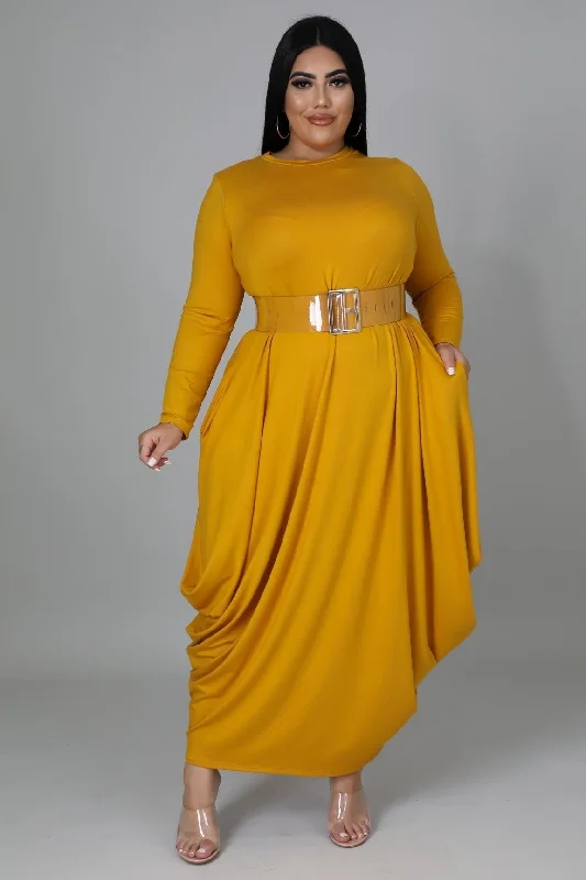 women's wrinkle-resistant dressesA Flow Of Fall Colors Maxi