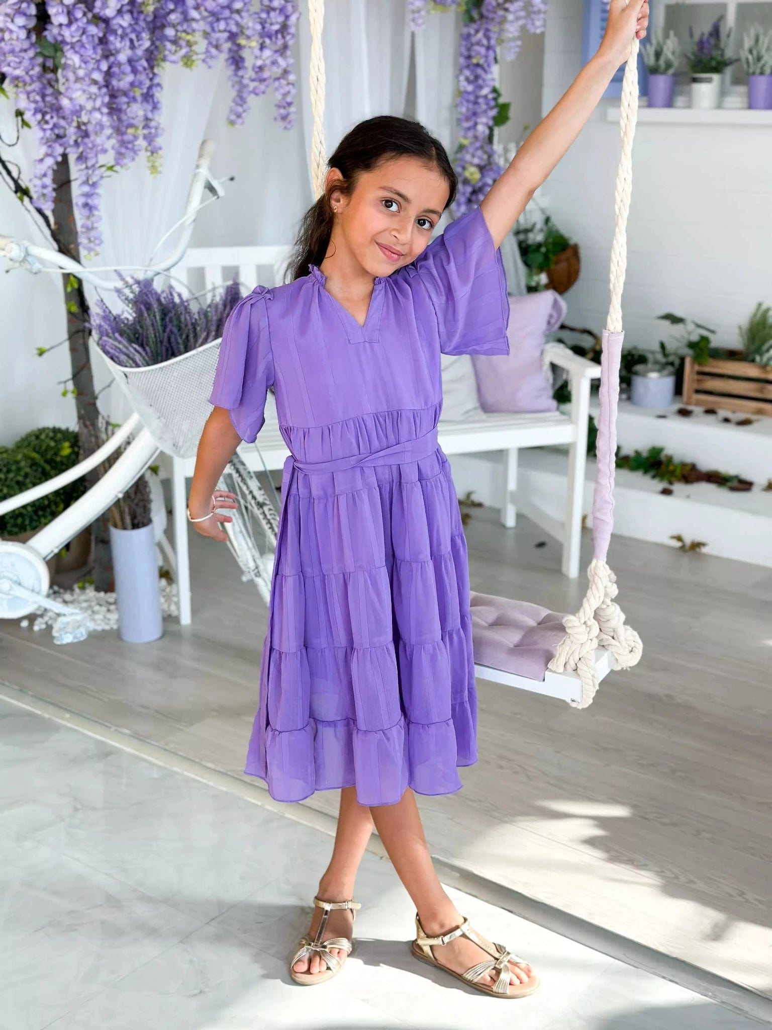 women's minimalist dressesMini Amethyst Lilac Long Dress