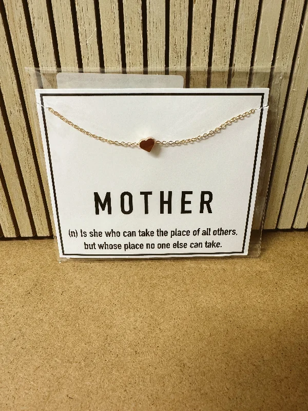 Ribbon DressGold Mini Heart Necklace on Mom Card