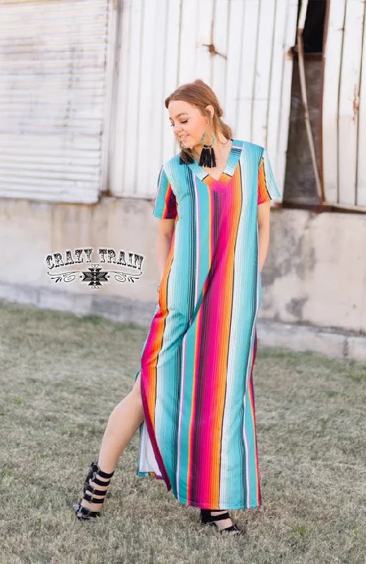 Formal DressCrazy Train SUNDAY SUNRISE MAXI ** SERAPE Dress