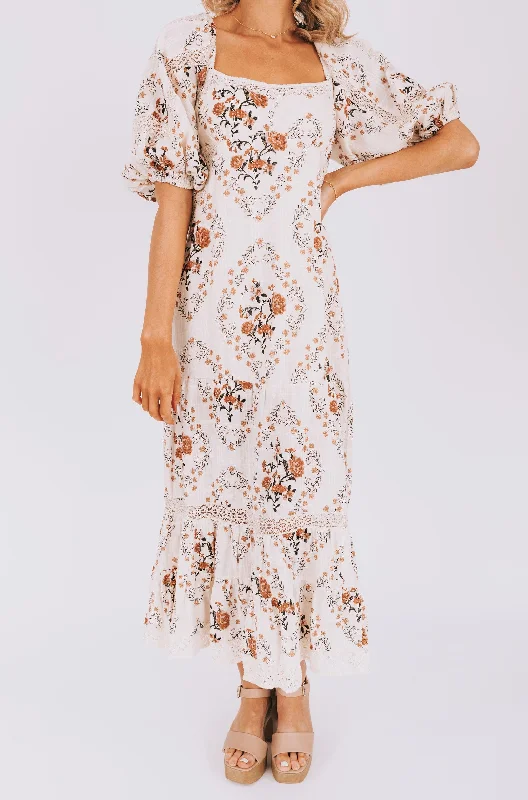 High-Neck DressFREE PEOPLE - All The Attitude Printed Maxi Dress