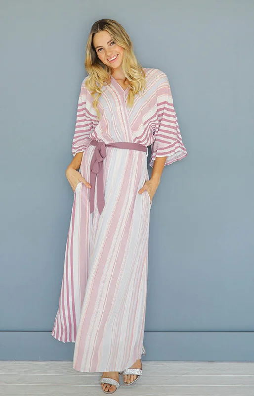 Cheetah Print DressGiselle Mauve Stripe Maxi Dress - DM Exclusive - Nursing Friendly - Maternity Friendly - FINAL SALE