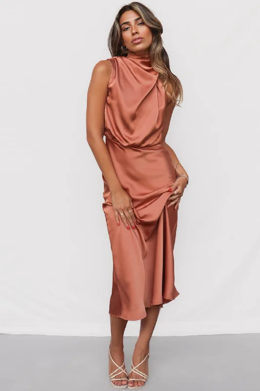 Casual Chic DressSherie Midi Dress - Copper