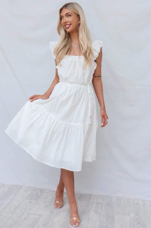 Shift DressKenzie Midi Dress - White