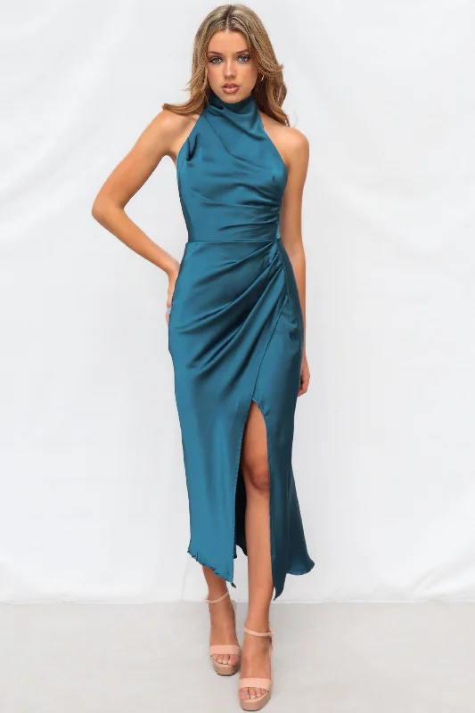 Leather DressMindy Midi Dress - Teal