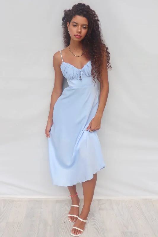 women's designer dressesMarienne Midi Dress - Baby Blue