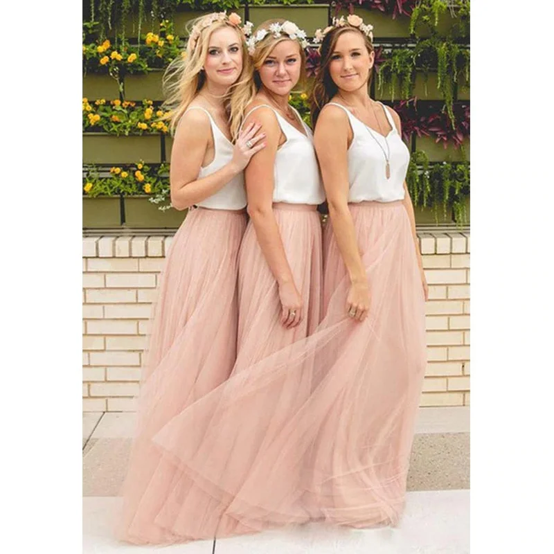 women's denim dressesRoycebridal Cheap Two Tones Bridesmaid  Dresses