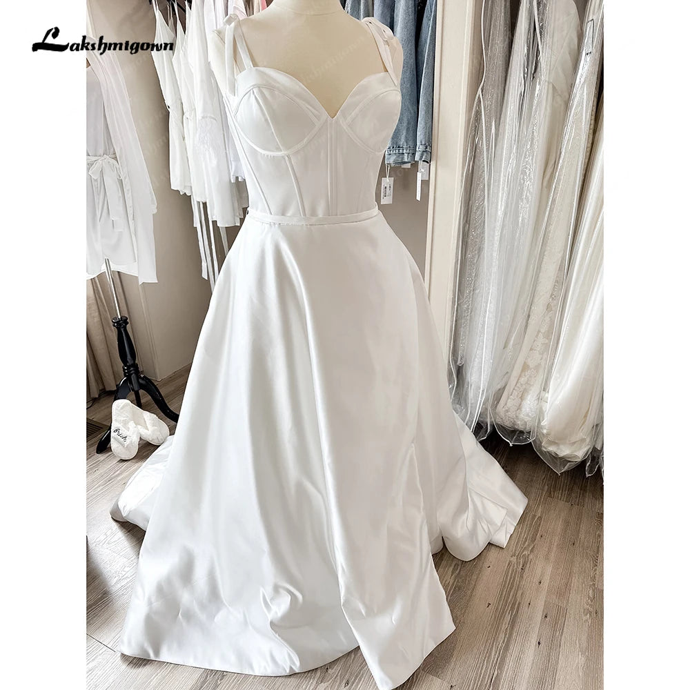 women's mother of the bride dressesRoycebridal Satin Wedding Dresses New Mariage Church Wedding Gowns Vestido Boda Civil Beach A Line Princess Bride Dress