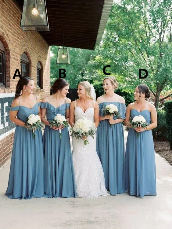 women's ethical fashion dressesCheap Chiffon Dusty Blue Infinity Bridesmaid Dresses Convertible Dress