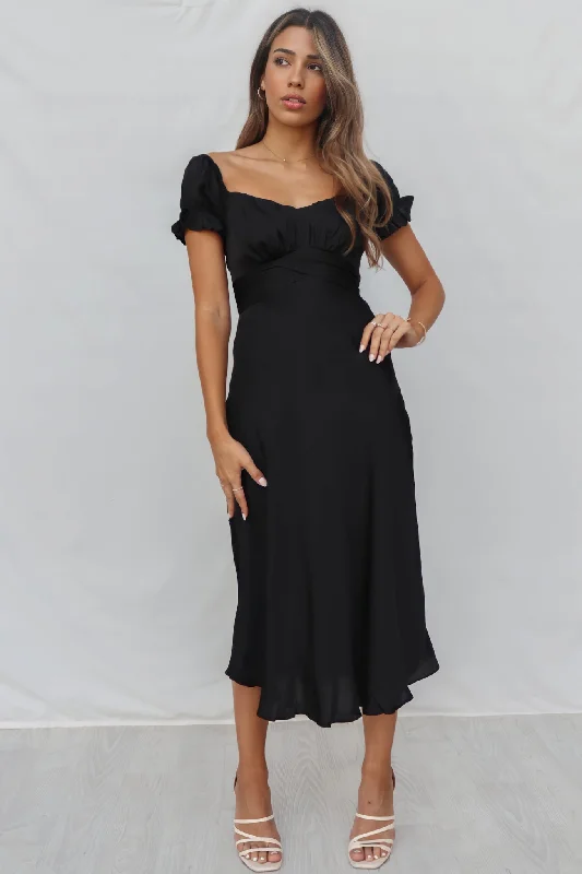 women's fair-trade dressesClaudia Midi Dress - Black