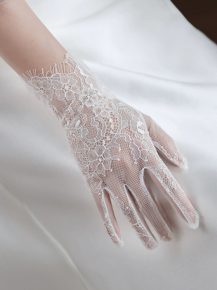 Skater DressRoycebridal Lace Wedding Gloves