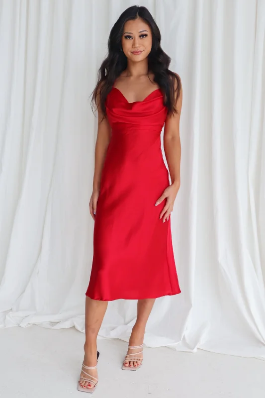 women's beach dressesPresley Midi Dress - Red