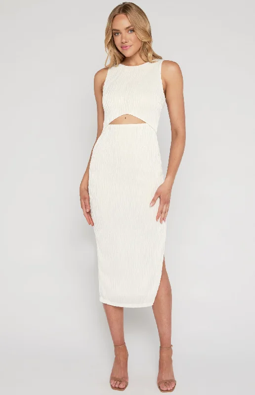 Spaghetti Strap DressQueenie Midi Dress - White