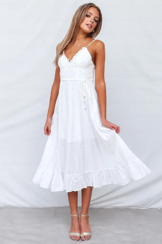 Pearl DressLala Midi Dress - White