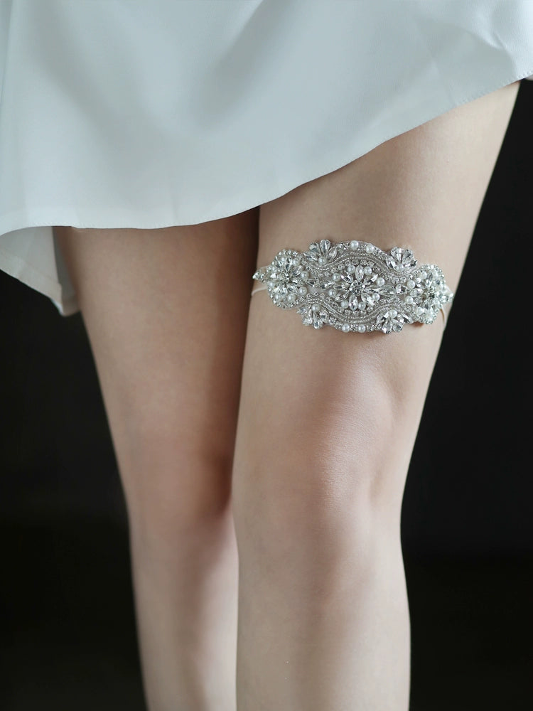 Metallic DressRoycebrial Wedding Garter Rhinestone Garter Bride