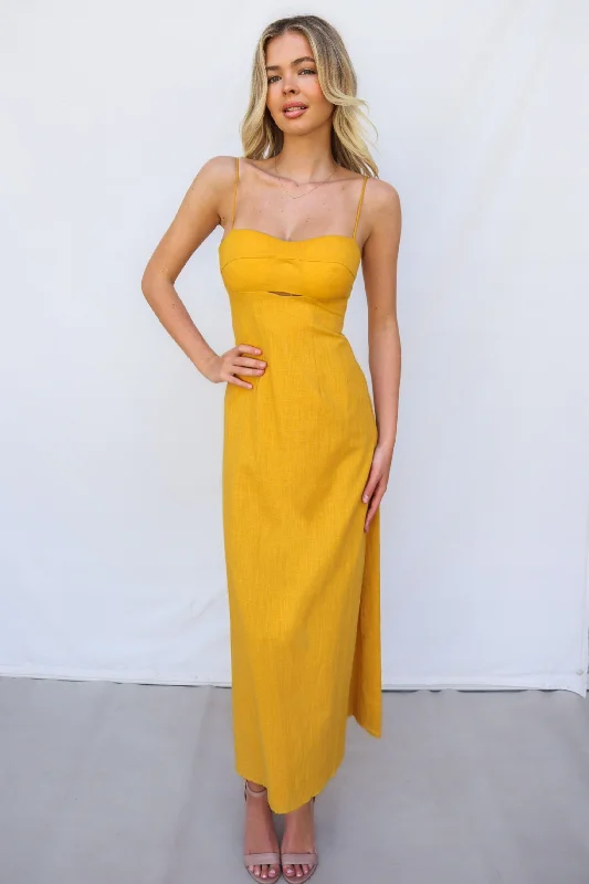 women's club dressesMona Midi Dress - Yellow