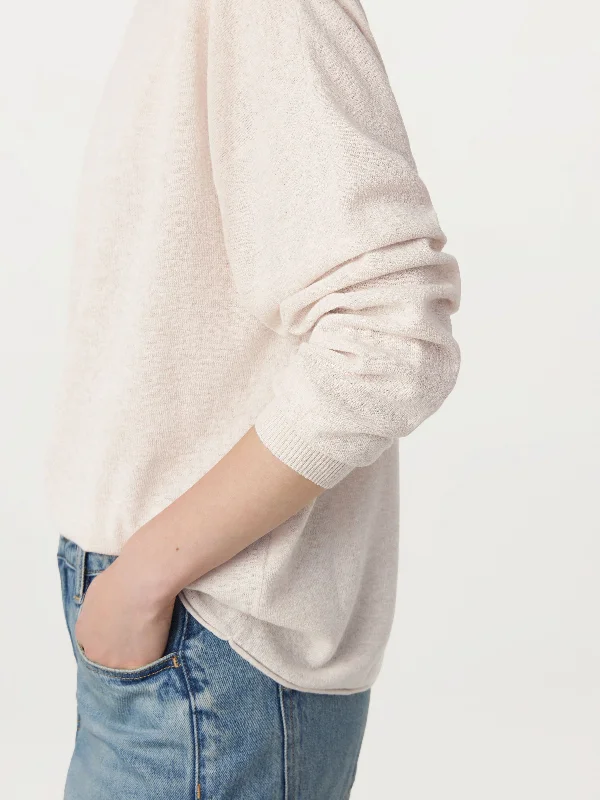 The Lightweight Crewneck Sweater in Light Oatmeal