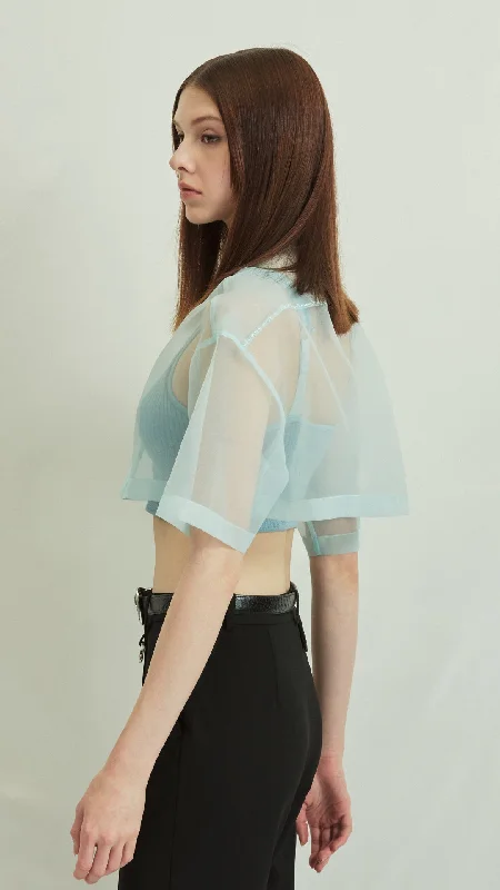 Sheer Cropped shirt