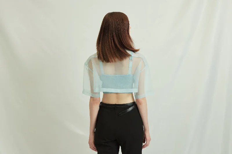 Sheer Cropped shirt