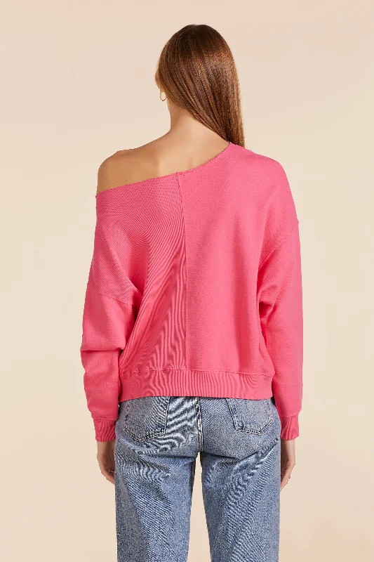 RIB MIX BOATNECK SWEATSHIRT