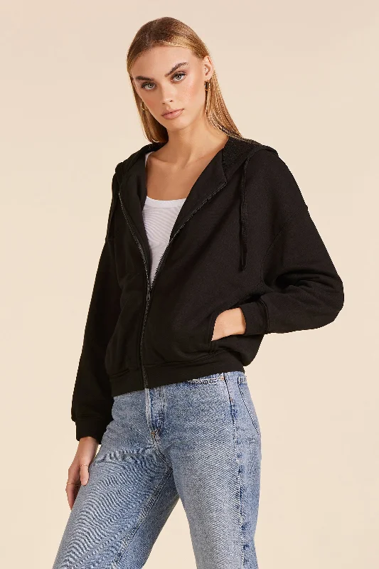 SLOUCHY ZIP FRONT HOODIE