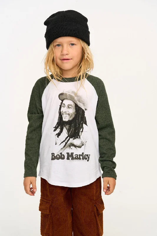 Bob Marley Portrait Boys  Baseball Tee