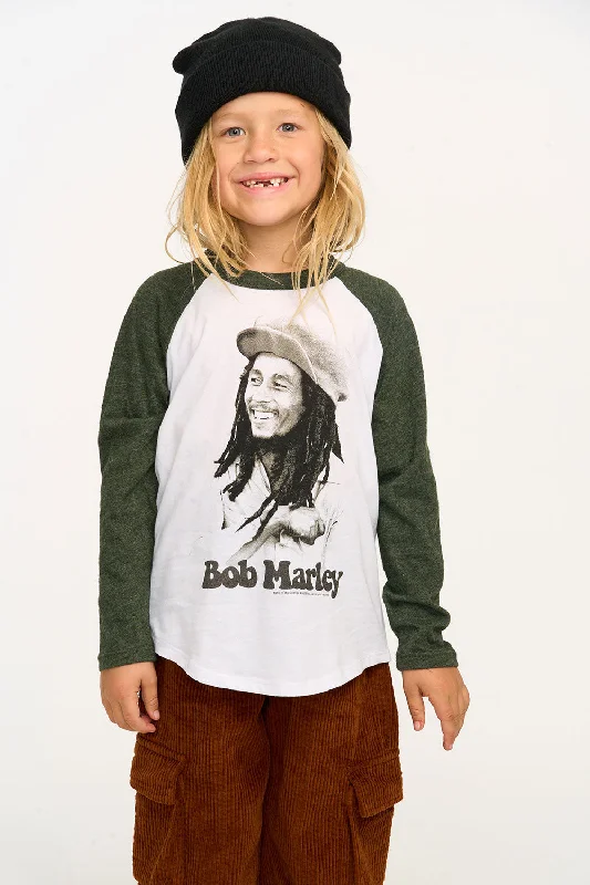 Bob Marley Portrait Boys  Baseball Tee