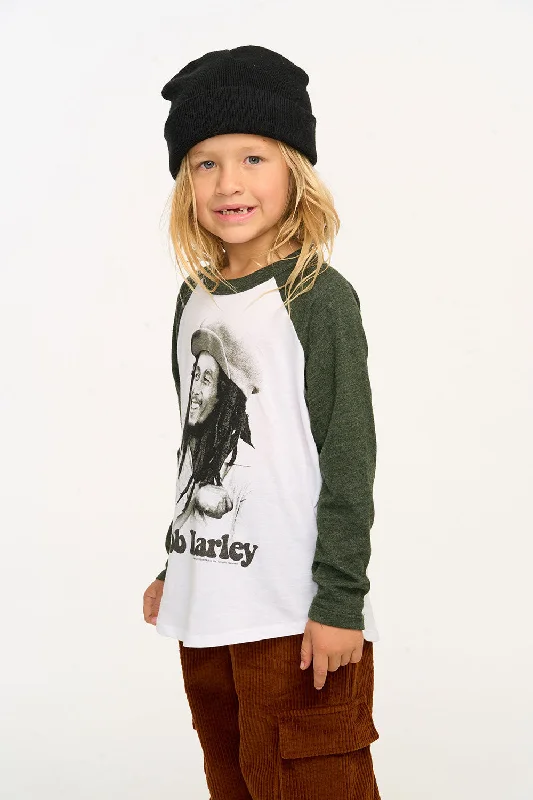 Bob Marley Portrait Boys  Baseball Tee