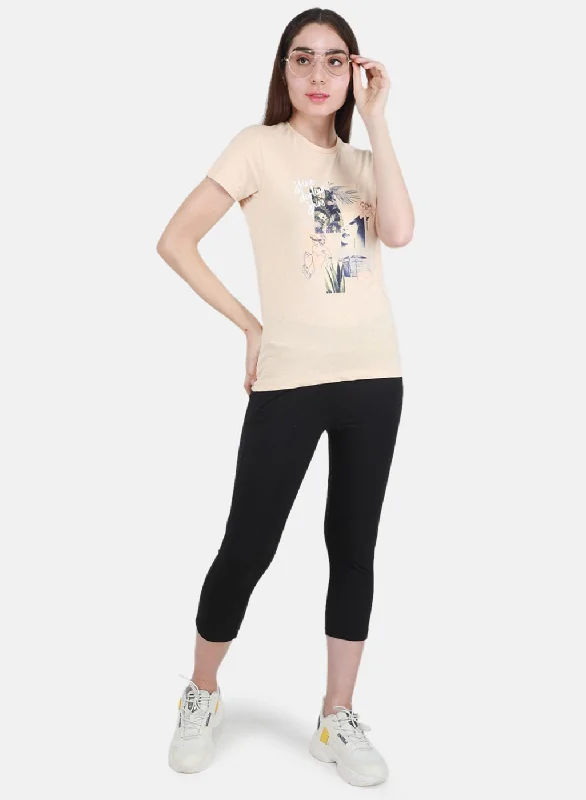 Women Beige Printed Top