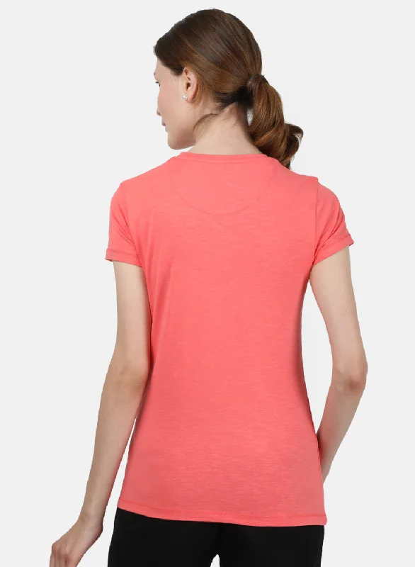 Womens Peach Printed Top