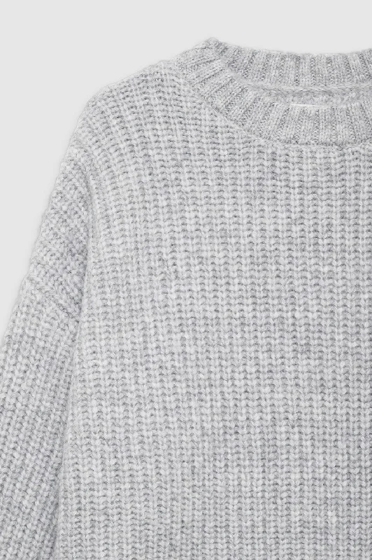 Sydney Crew Sweater - Light Heather Grey