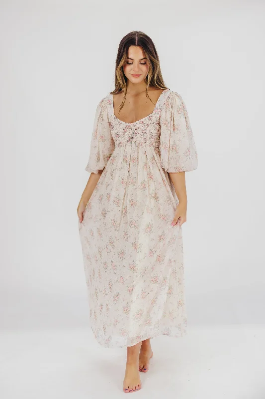 Harlow Maxi Dress in Petal Pink - Bump Friendly & Inclusive Sizing (S-3XL)