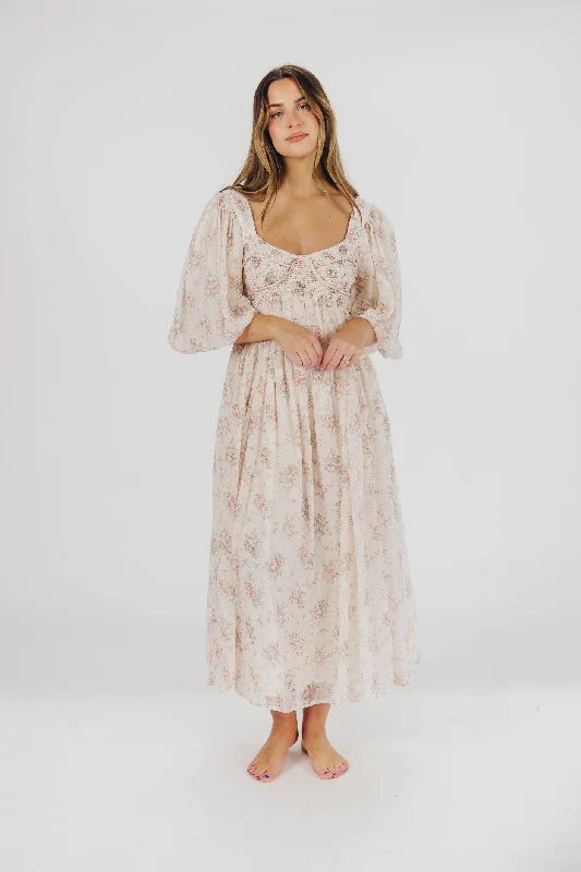 Harlow Maxi Dress in Petal Pink - Bump Friendly & Inclusive Sizing (S-3XL)