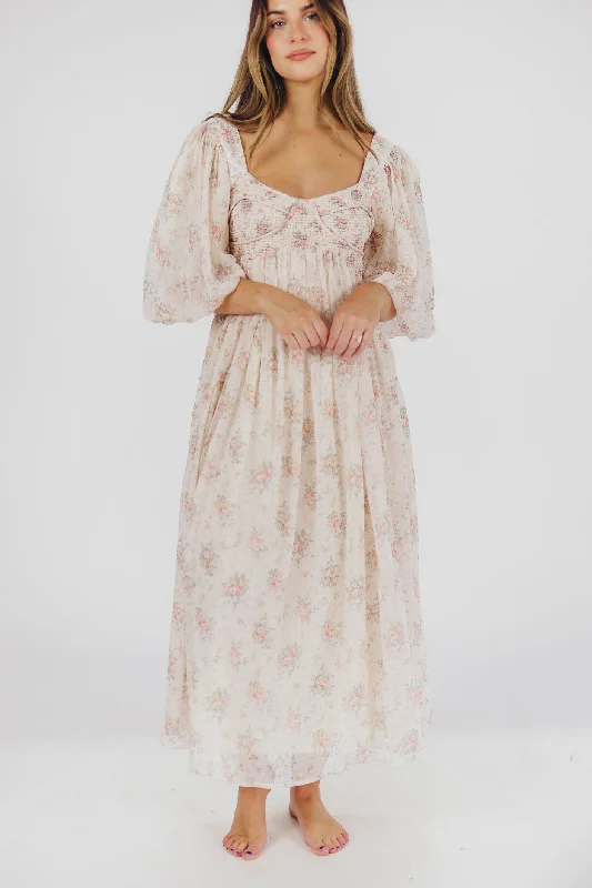 Harlow Maxi Dress in Petal Pink - Bump Friendly & Inclusive Sizing (S-3XL)