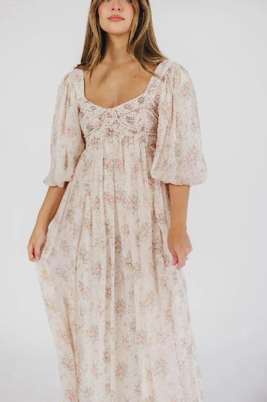 Harlow Maxi Dress in Petal Pink - Bump Friendly & Inclusive Sizing (S-3XL)