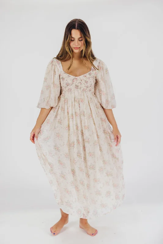 Harlow Maxi Dress in Petal Pink - Bump Friendly & Inclusive Sizing (S-3XL)