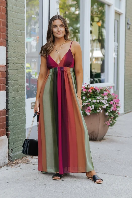 MUSE Multi Chiffon Tie-Dye Print Maxi Dress - FINAL SALE