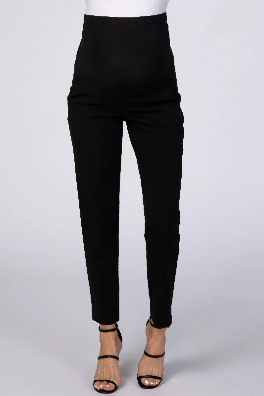 PinkBlush Black Cropped Maternity Pant