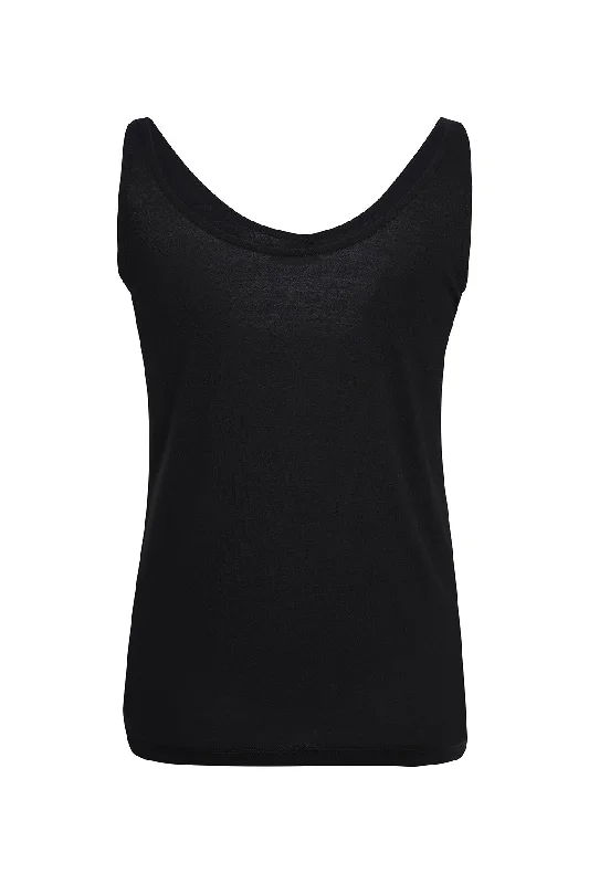 Basic Cami with 2 neck options | Black | 7533WW