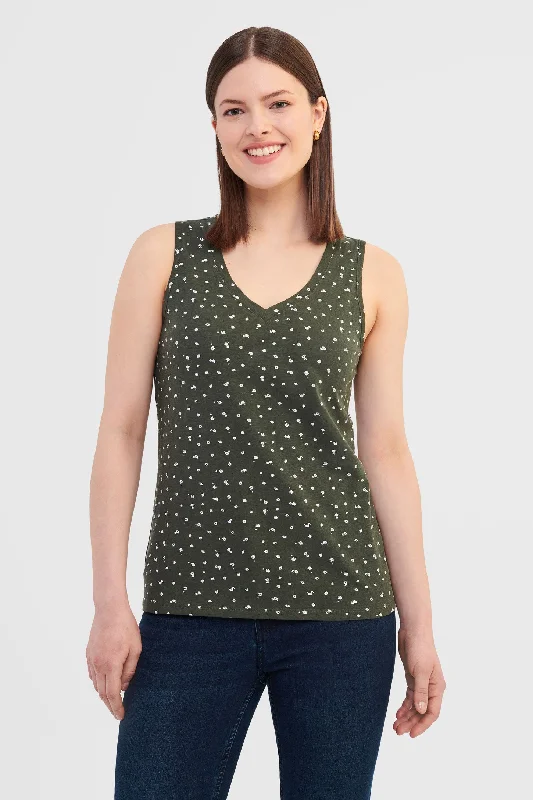 Camisole imprimé coupe semi-ajustée en coton - Femme